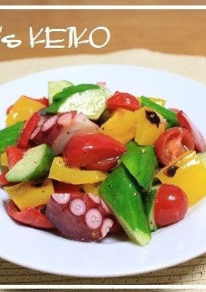 A picture of [Farmhouse Recipe] Colorful Vegetables with Marinated Octopus.