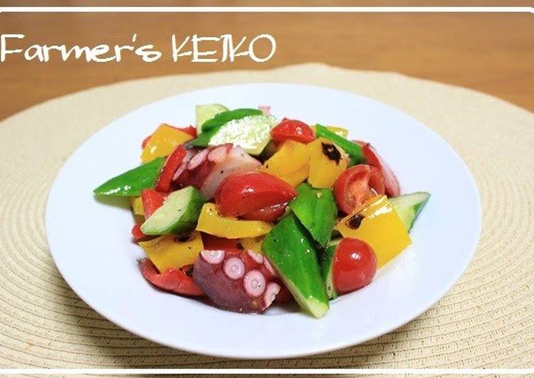 Recipe of Quick [Farmhouse Recipe] Colorful Vegetables with Marinated Octopus