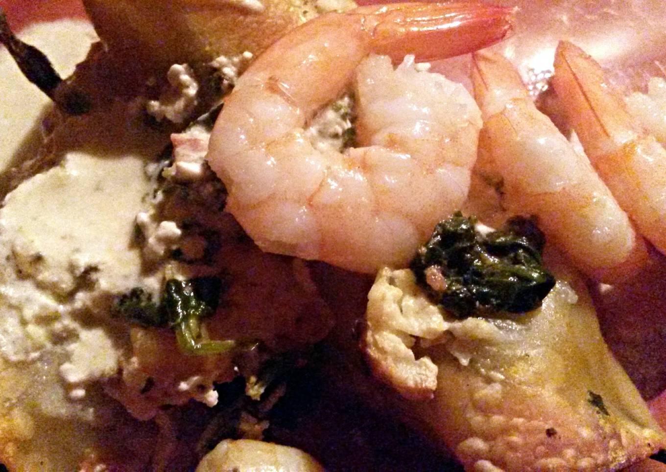 Sig's Prawn and Spinach stuffed Canneloni