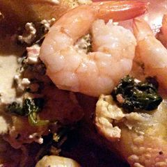 A picture of Sig's Prawn and Spinach stuffed Canneloni.