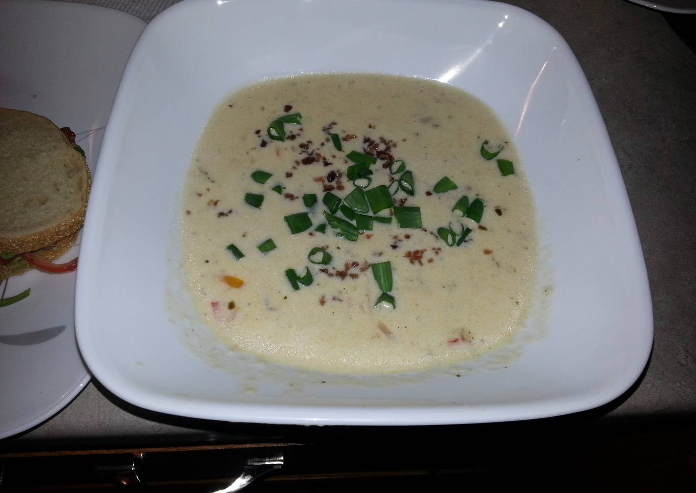 Home made Cheesy Corn Chowder