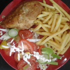 My Fried Chicken and French Fries 😃👍 A picture of My Fried Chicken and French Fries 😃👍.