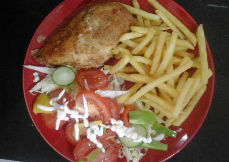 How to Prepare Tasteful My Fried Chicken and French Fries 😃👍