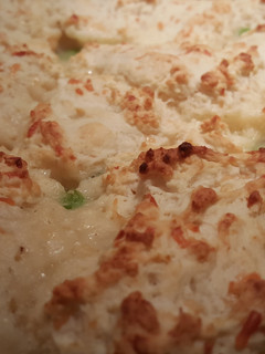 A picture of Cheesy biscuit topped chicken pot pie.