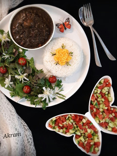 عکسی از دستور قورمه سبزی