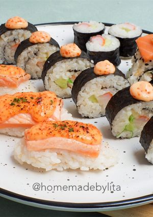 Foto resep Sushi homemade | Cara masak beras sushi #homemadebylita