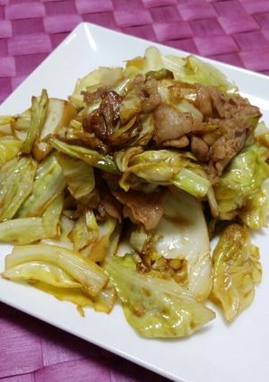 A picture of Super Easy Pork & Cabbage Stir-Fry with Lemony Soy Sauce.