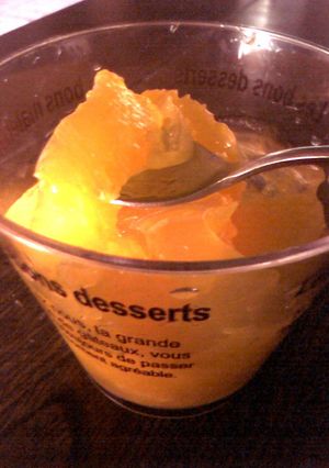 A picture of Orange Jelly with Lots of Orange Pulp.