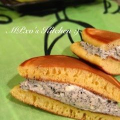 A picture of Seriously Delicious! Sesame Cream Cheese Dorayaki.