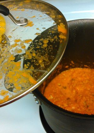 A picture of Red sauce (from scratch).