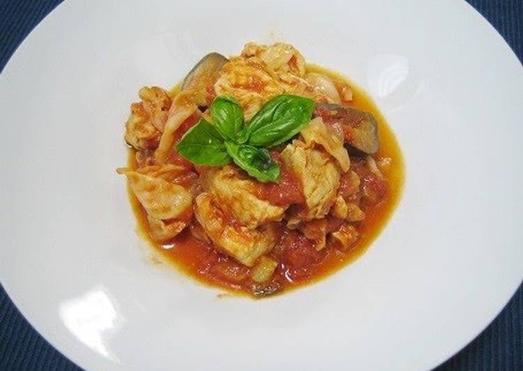 Chicken &amp; Cabbage with Tomatoes