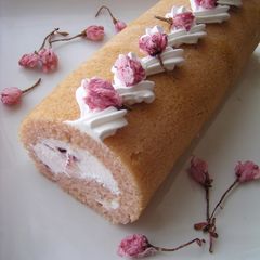 A picture of Waiting for Spring Sakura Swiss Roll (Egg- and Dairy-Free).
