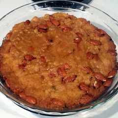A picture of Almond cookie crumble pie.