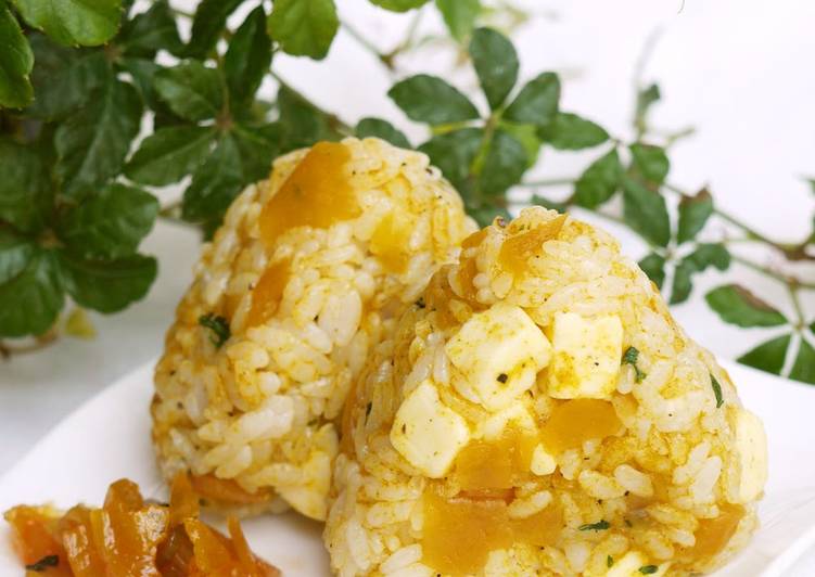 Recipe of Favorite Rice Ball with Curry and Cheese