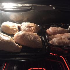 A picture of KC's Oven Fried Lemon Pepper Chicken.