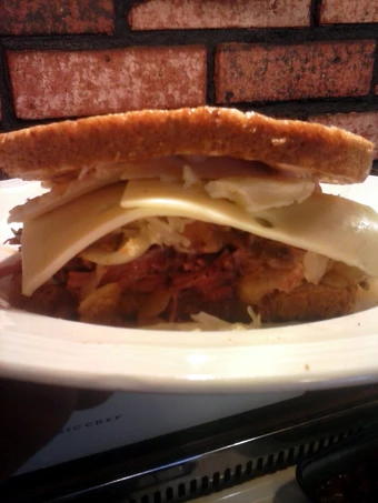 Easy Way Make Recipe Brad&#39;s mile high ruben that is  Makes Drooling, Delicious}