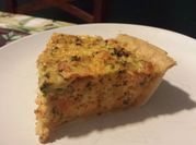 A picture of salmon quiche