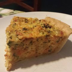 A picture of Salmon & Broccoli Quiche.
