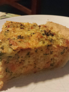 A picture of Salmon & Broccoli Quiche.
