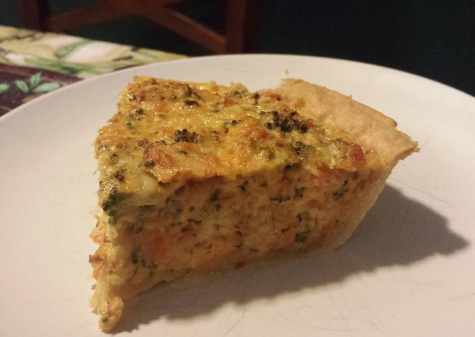 Salmon & Broccoli Quiche