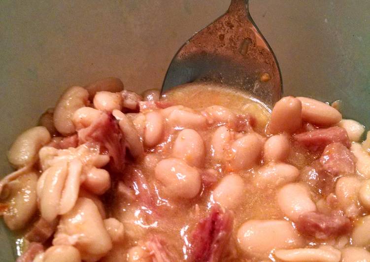 Steps to Prepare Super Quick Homemade Crock pot ham and bean soup