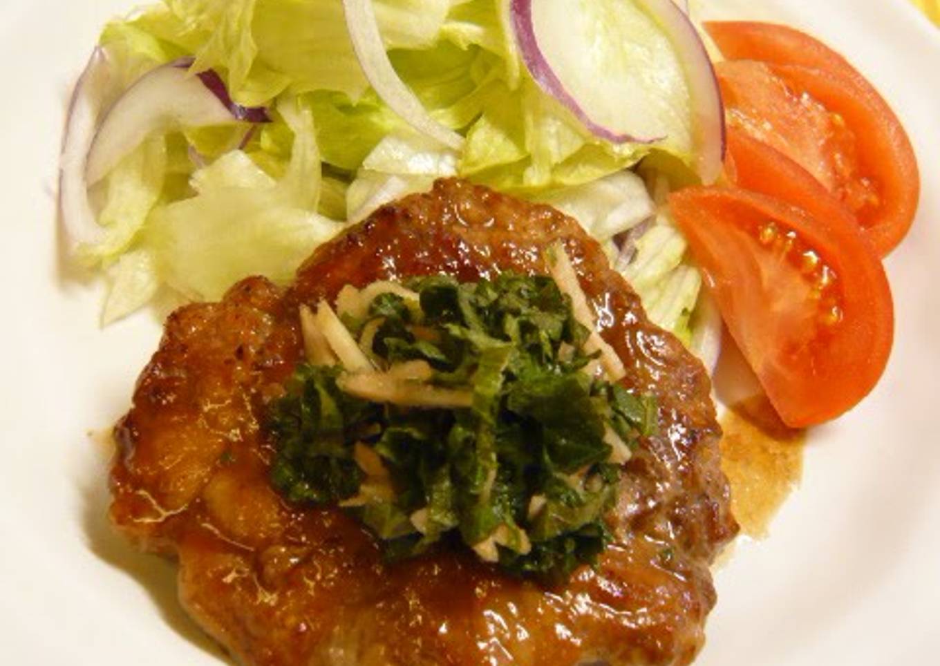 Teriyaku Pork Steaks with Shiso Vinegar Sauce