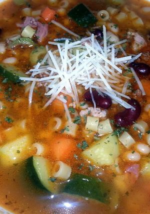 A picture of RayRay's Minestone Soup.