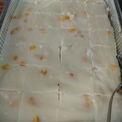 A picture of AMIEs Maja Blanca (sweet coconut corn pudding).