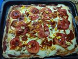 Pizza con dos harinas