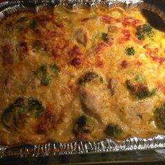 A picture of Chicken Breast, Broccoli, Jasmine Rice & Cheese.