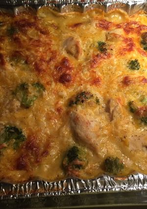 A picture of Chicken Breast, Broccoli, Jasmine Rice & Cheese.