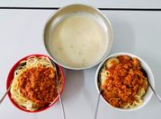 A picture of garlic spaghetti