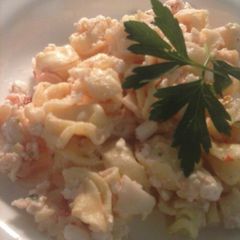 Brad's seafood pasta salad A picture of Brad's seafood pasta salad.