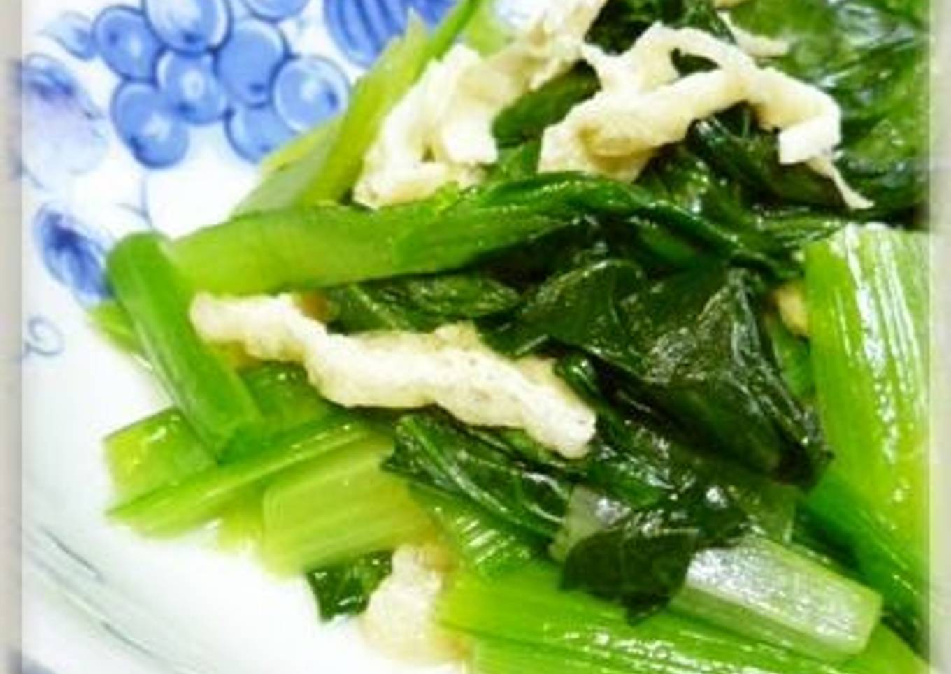 Boiled Komatsuna & Deep-Fried Tofu