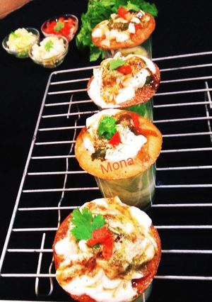 समा के चावल के आटे की पापड़ी चाट(sama ke chawal ke aate ki papadi chaat recipe in hindi) रेसिपी मुख्य फोटो