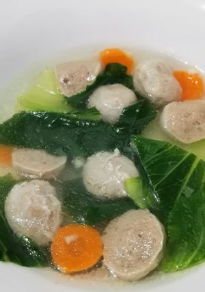 Foto resep Sayur Bakso, Pokcoy & Wortel