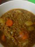 Soya bean flake stew