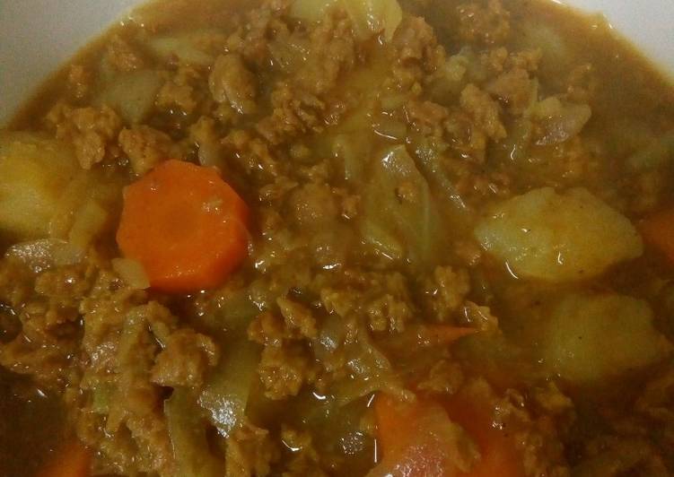 Soya bean flake stew