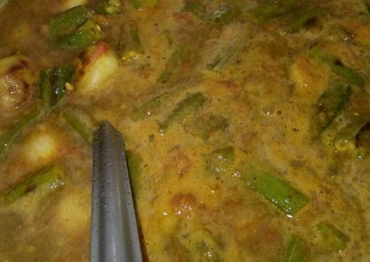 Onions and Bhindi Masala