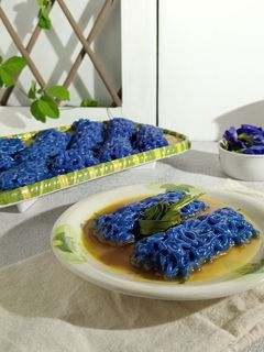 Foto resep Kue Putu Mayang Bunga Telang