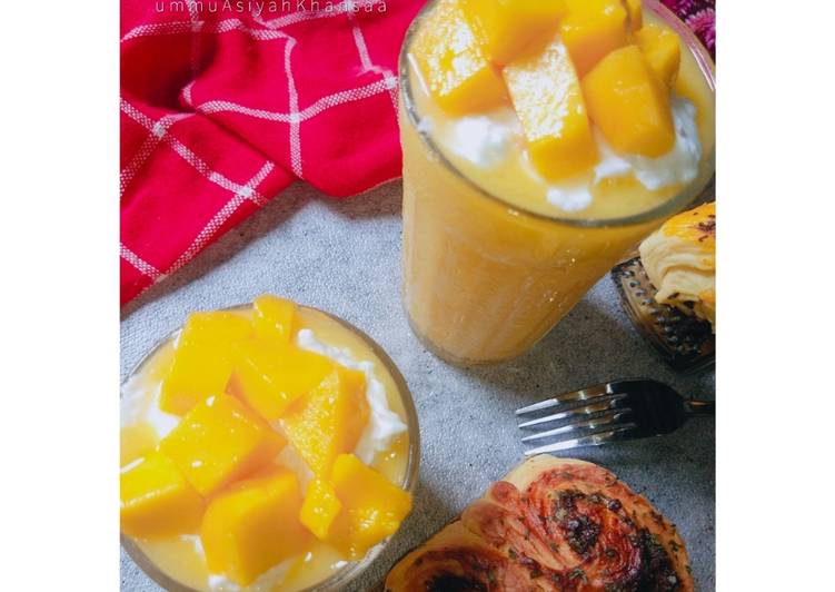 Langkah Mudah untuk Membuat Mango Thai / Jus mangga, Enak
