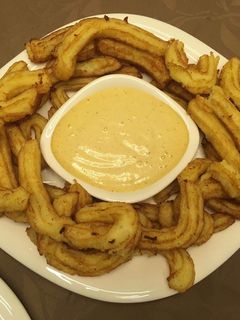 Una foto de Churros de Patata con Mayonesa de Jalapeño