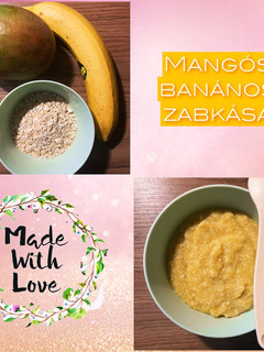 Baba püré - mangós banános zabkása recept fotója