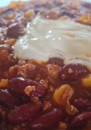 Chili con Carne azaz "Csilis bab" recept fotója