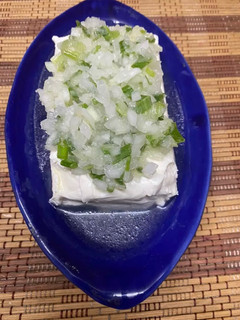 Una foto de Queso Philadelphia con cebollín