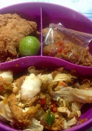 Foto resep Penyet ayam krispi kol goreng