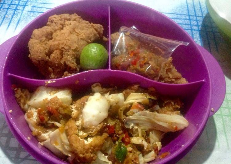 Resep Penyet ayam krispi kol goreng, Bisa Manjain Lidah