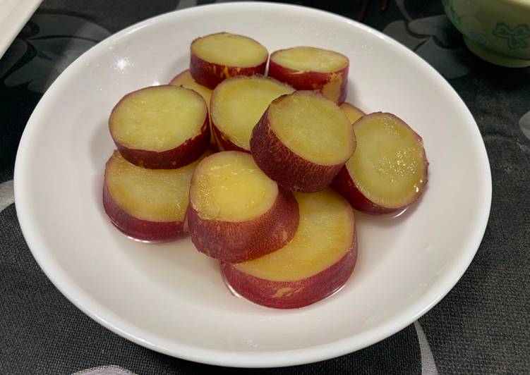 Steps to Prepare Quick Stewed Japanese Sweet Potato