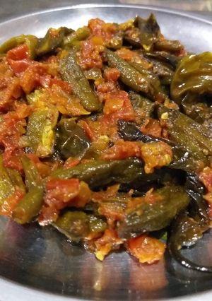 A picture of Spicy bhindi.