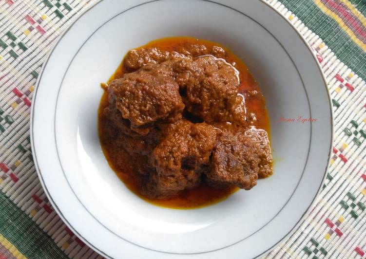 Rendang Daging Sapi Ala Warung Nasi Padang